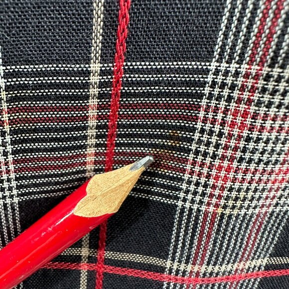 Wrangler Mens Western Shirt‎ Extra Large Red Black Plaid Long Sleeve Pearl Snap - Picture 12 of 14